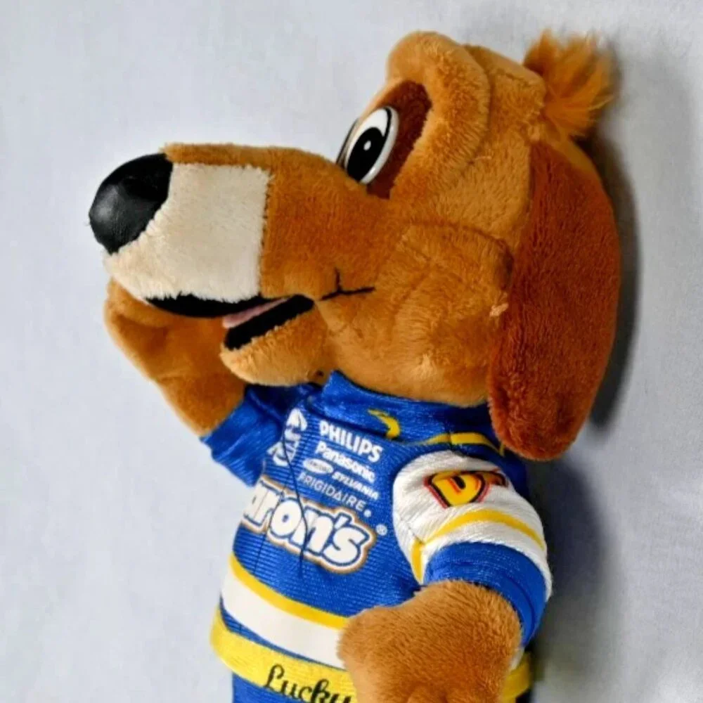 Aaron's Racing Lucky Dog Puppy Racing Advertising Plush Stuffed Animal